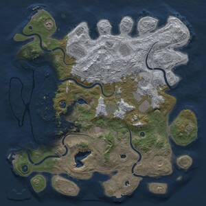 Thumbnail Rust Map: Procedural Map, Size: 4500, Seed: 1845999370, 16 Monuments