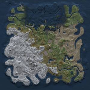Thumbnail Rust Map: Procedural Map, Size: 5000, Seed: 1144120211, 16 Monuments