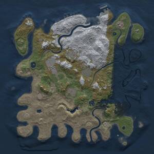 Thumbnail Rust Map: Procedural Map, Size: 4000, Seed: 767214982, 13 Monuments