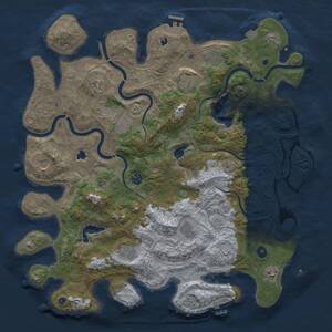 Thumbnail Rust Map: Procedural Map, Size: 4500, Seed: 1814571060, 16 Monuments