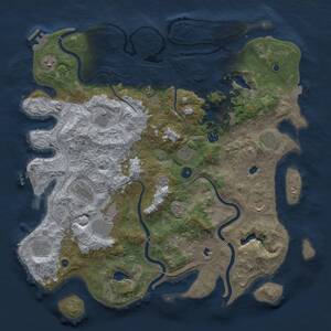 Thumbnail Rust Map: Procedural Map, Size: 4500, Seed: 1356510806, 17 Monuments