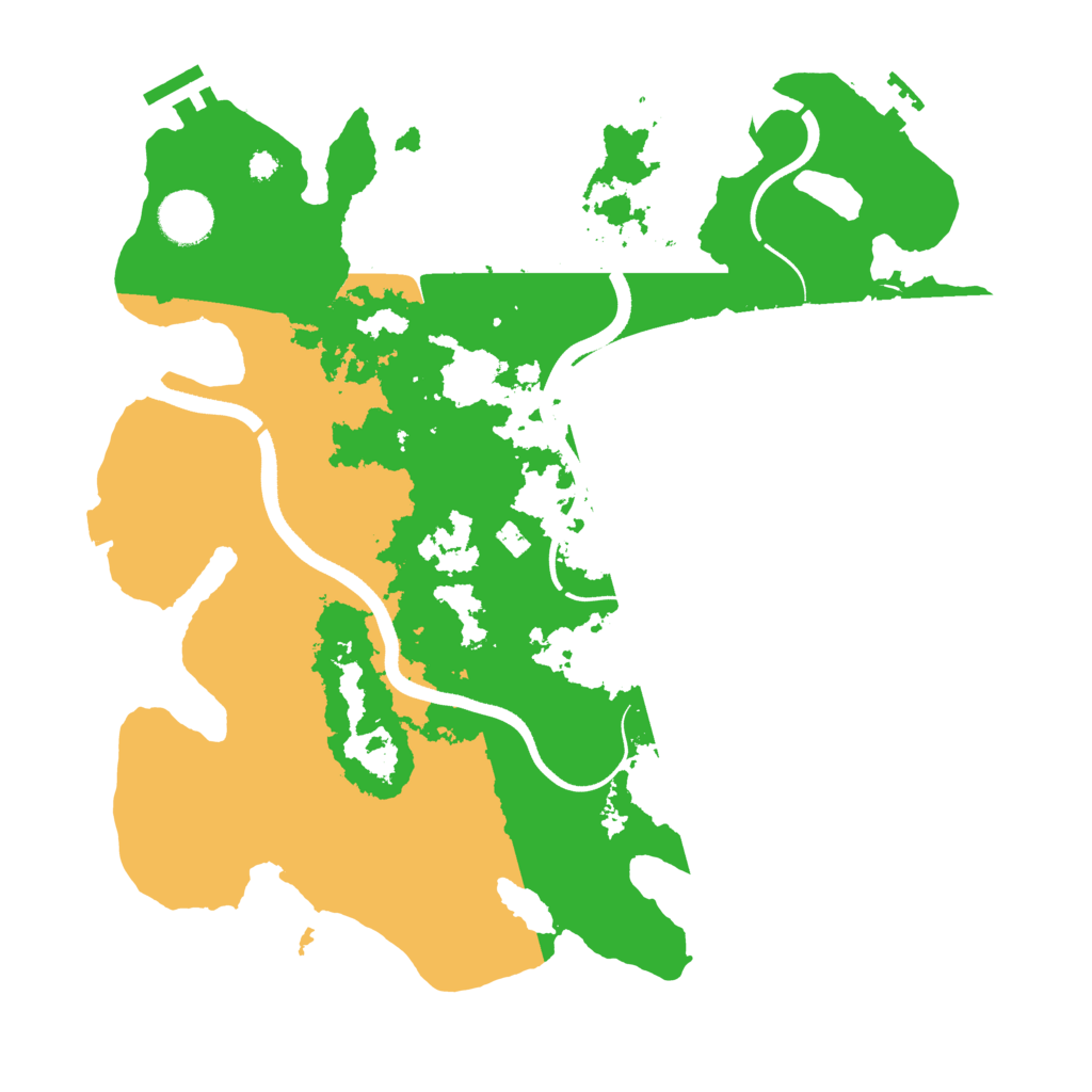 Biome Rust Map: Procedural Map, Size: 3500, Seed: 1224564