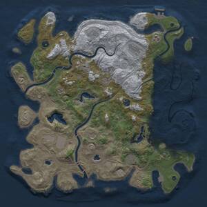 Thumbnail Rust Map: Procedural Map, Size: 4500, Seed: 673636, 16 Monuments