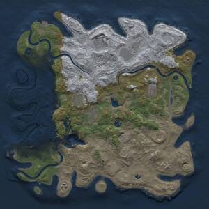 Thumbnail Rust Map: Procedural Map, Size: 4301, Seed: 20260807, 16 Monuments