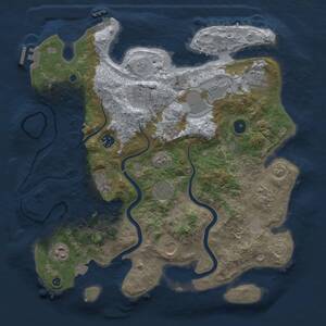 Thumbnail Rust Map: Procedural Map, Size: 3750, Seed: 788888052, 16 Monuments