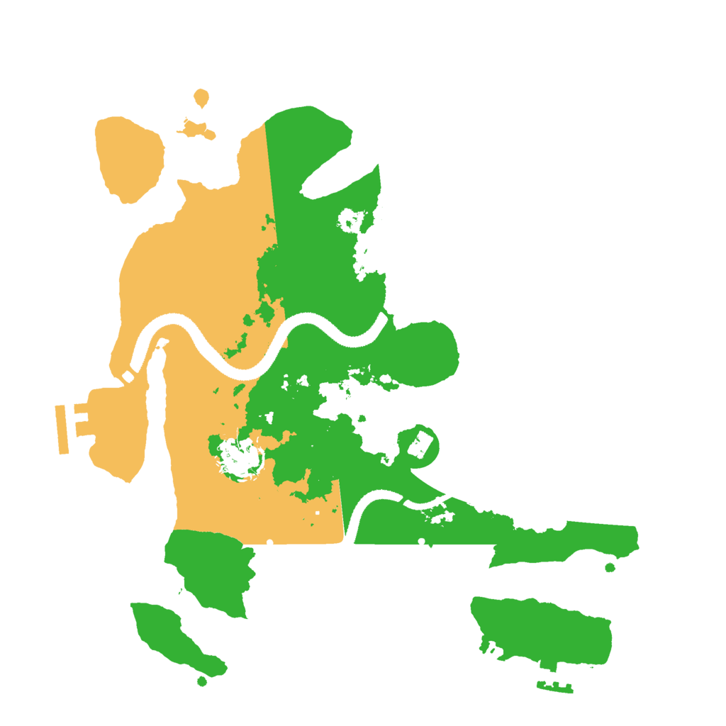 Biome Rust Map: Procedural Map, Size: 3000, Seed: 230310691