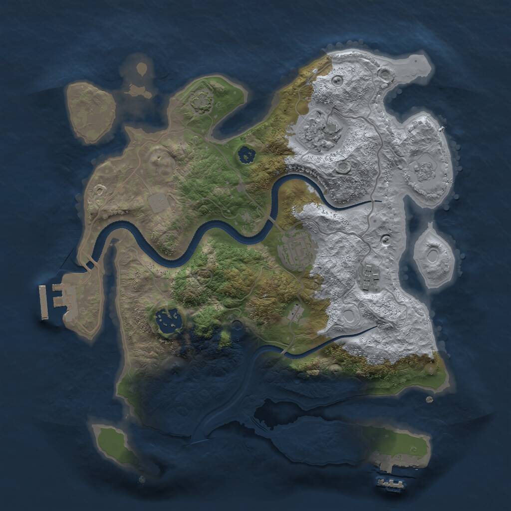 Rust Map: Procedural Map, Size: 3000, Seed: 230310691, 10 Monuments