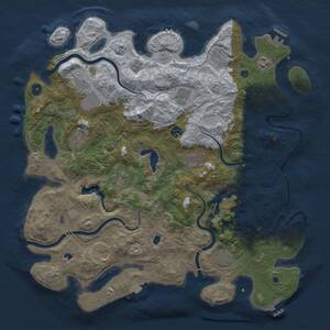 Thumbnail Rust Map: Procedural Map, Size: 4500, Seed: 245108387, 17 Monuments