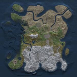 Thumbnail Rust Map: Procedural Map, Size: 3500, Seed: 1006347272, 15 Monuments