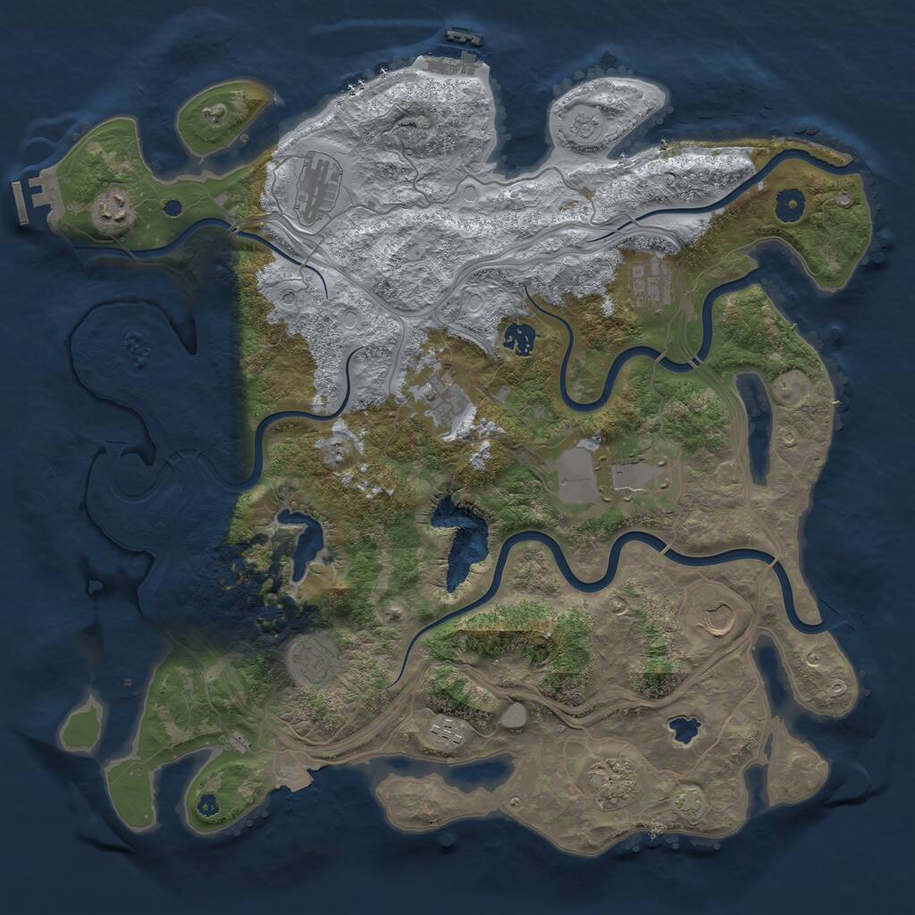 Rust Map: Procedural Map, Size: 4250, Seed: 13014056, 16 Monuments
