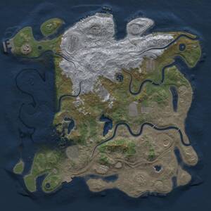 Thumbnail Rust Map: Procedural Map, Size: 4250, Seed: 13014056, 16 Monuments