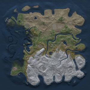 Thumbnail Rust Map: Procedural Map, Size: 4250, Seed: 519219012, 16 Monuments