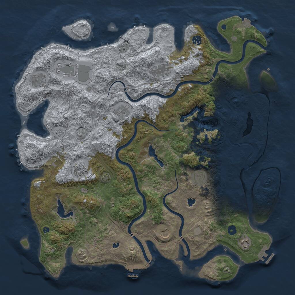 Rust Map: Procedural Map, Size: 4700, Seed: 405563924, 16 Monuments