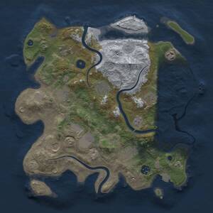 Thumbnail Rust Map: Procedural Map, Size: 3500, Seed: 871540004, 15 Monuments