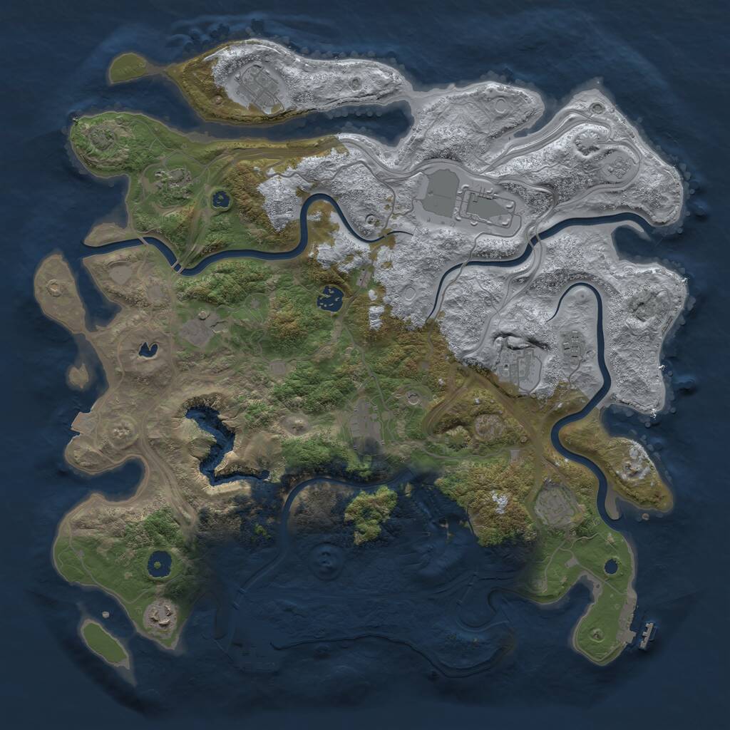 Rust Map: Procedural Map, Size: 4250, Seed: 67704575, 16 Monuments