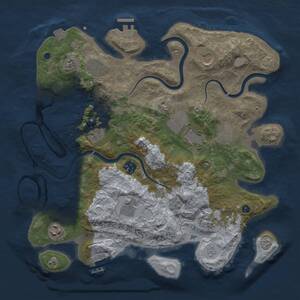 Thumbnail Rust Map: Procedural Map, Size: 3600, Seed: 242462020, 16 Monuments