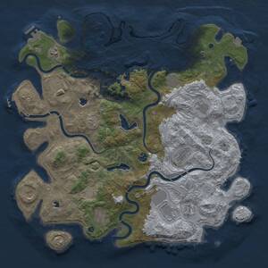 Thumbnail Rust Map: Procedural Map, Size: 4500, Seed: 1190594716, 17 Monuments