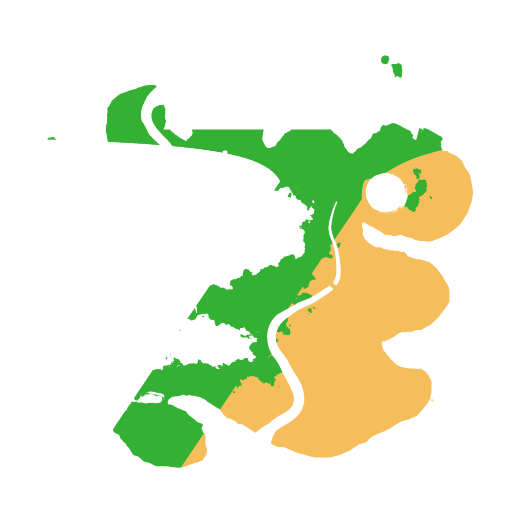 Biome Rust Map: Procedural Map, Size: 2400, Seed: 1815860359
