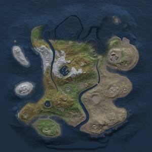 Thumbnail Rust Map: Procedural Map, Size: 2400, Seed: 1815860359, 6 Monuments