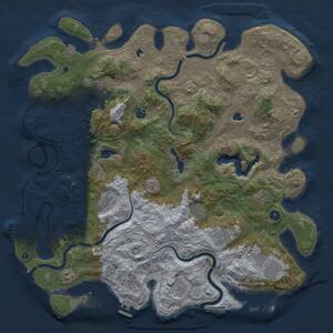 Thumbnail Rust Map: Procedural Map, Size: 4800, Seed: 1404893673, 17 Monuments