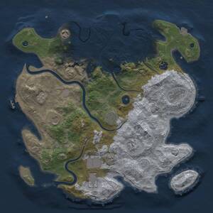 Thumbnail Rust Map: Procedural Map, Size: 3750, Seed: 1339647485, 15 Monuments