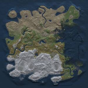 Thumbnail Rust Map: Procedural Map, Size: 4500, Seed: 1479056496, 16 Monuments