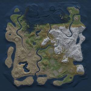 Thumbnail Rust Map: Procedural Map, Size: 4250, Seed: 614446492, 15 Monuments