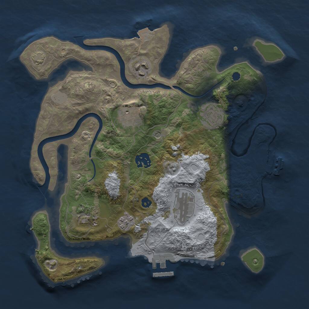 Rust Map: Procedural Map, Size: 3000, Seed: 7913468, 12 Monuments