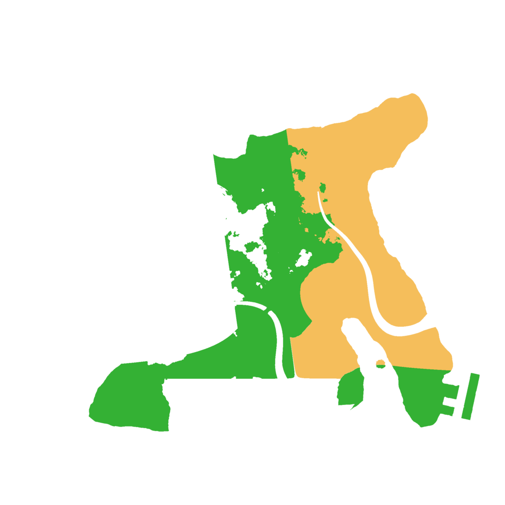 Biome Rust Map: Procedural Map, Size: 2200, Seed: 1096730989