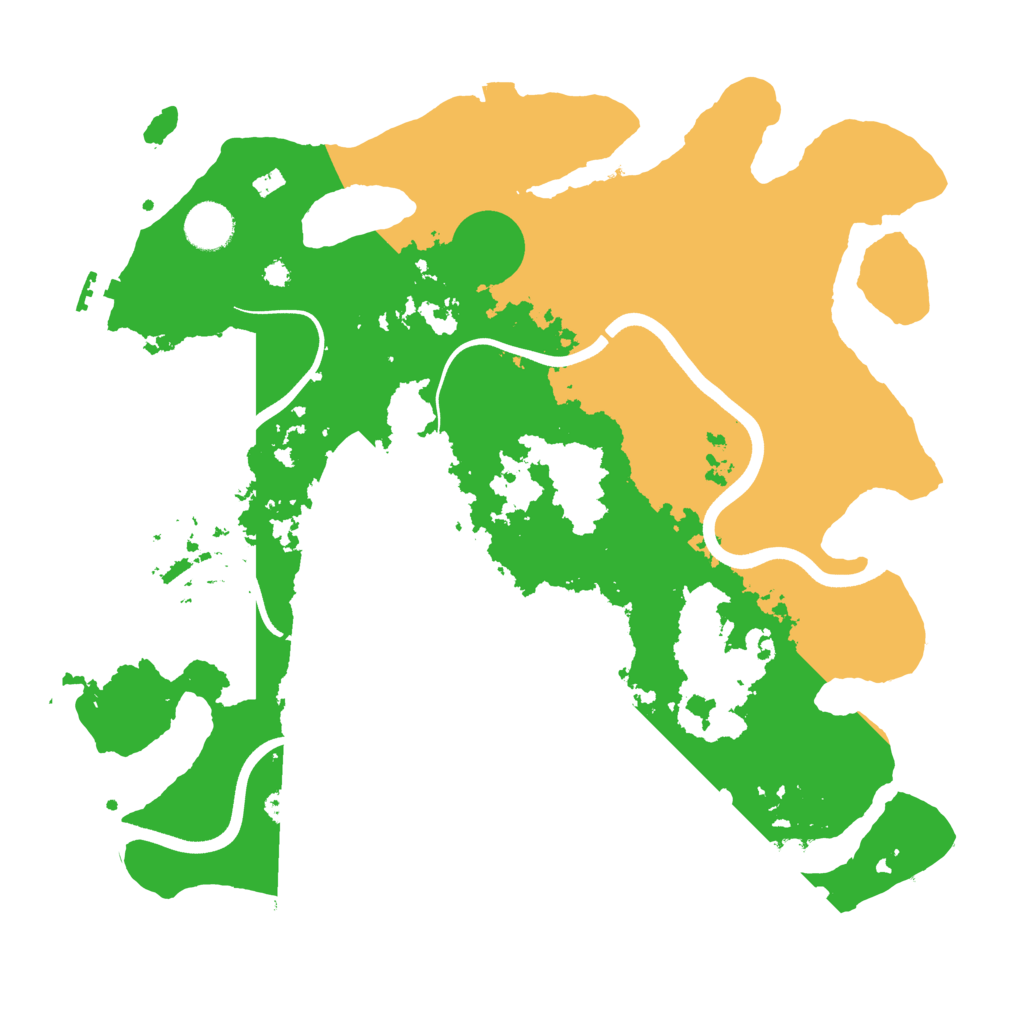 Biome Rust Map: Procedural Map, Size: 3700, Seed: 285547516