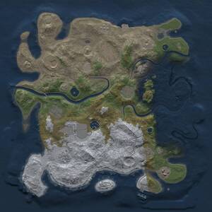 Thumbnail Rust Map: Procedural Map, Size: 3700, Seed: 225244719, 16 Monuments