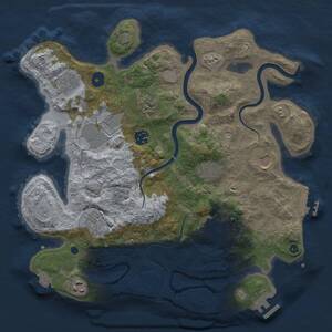 Thumbnail Rust Map: Procedural Map, Size: 3500, Seed: 455111965, 16 Monuments