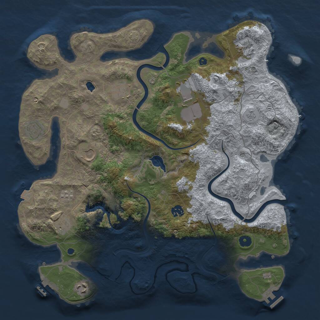 Rust Map: Procedural Map, Size: 4000, Seed: 251142574, 15 Monuments