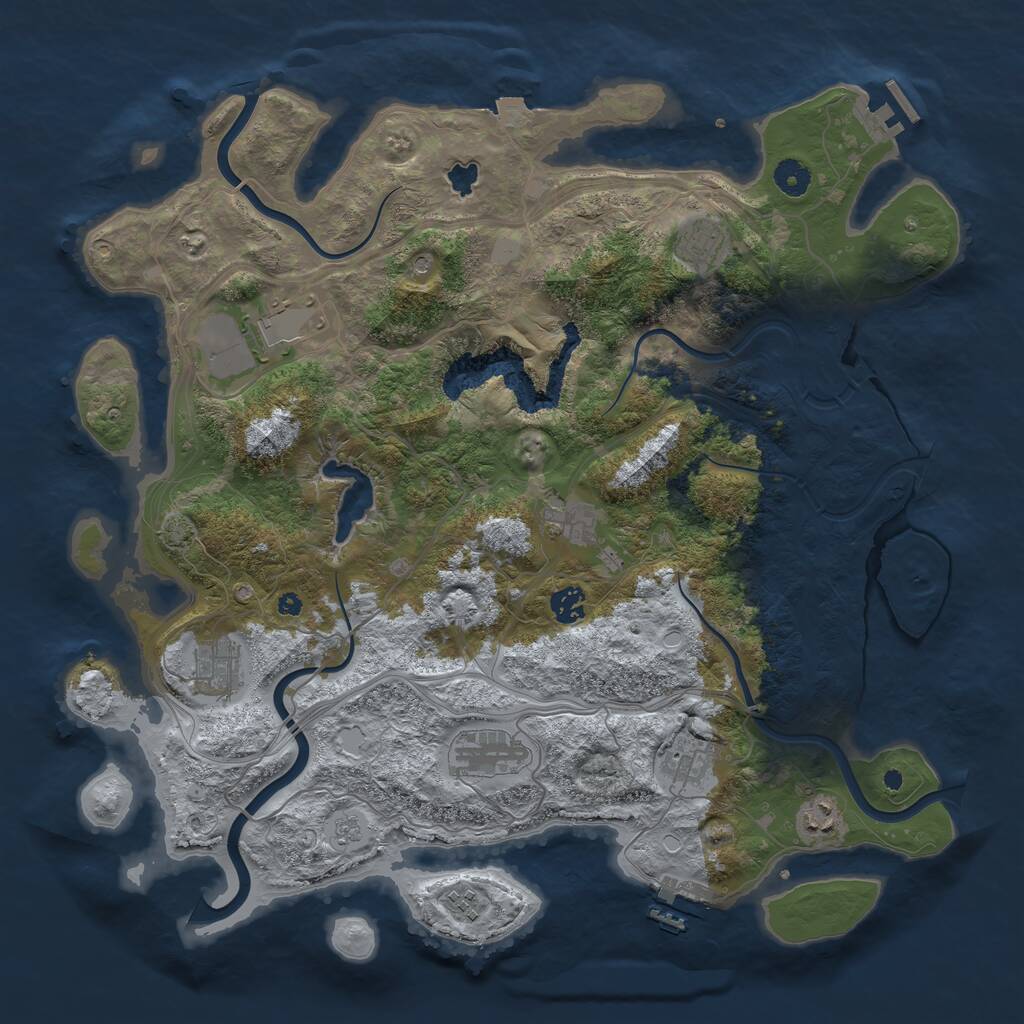 Rust Map: Procedural Map, Size: 4250, Seed: 1768470829, 15 Monuments