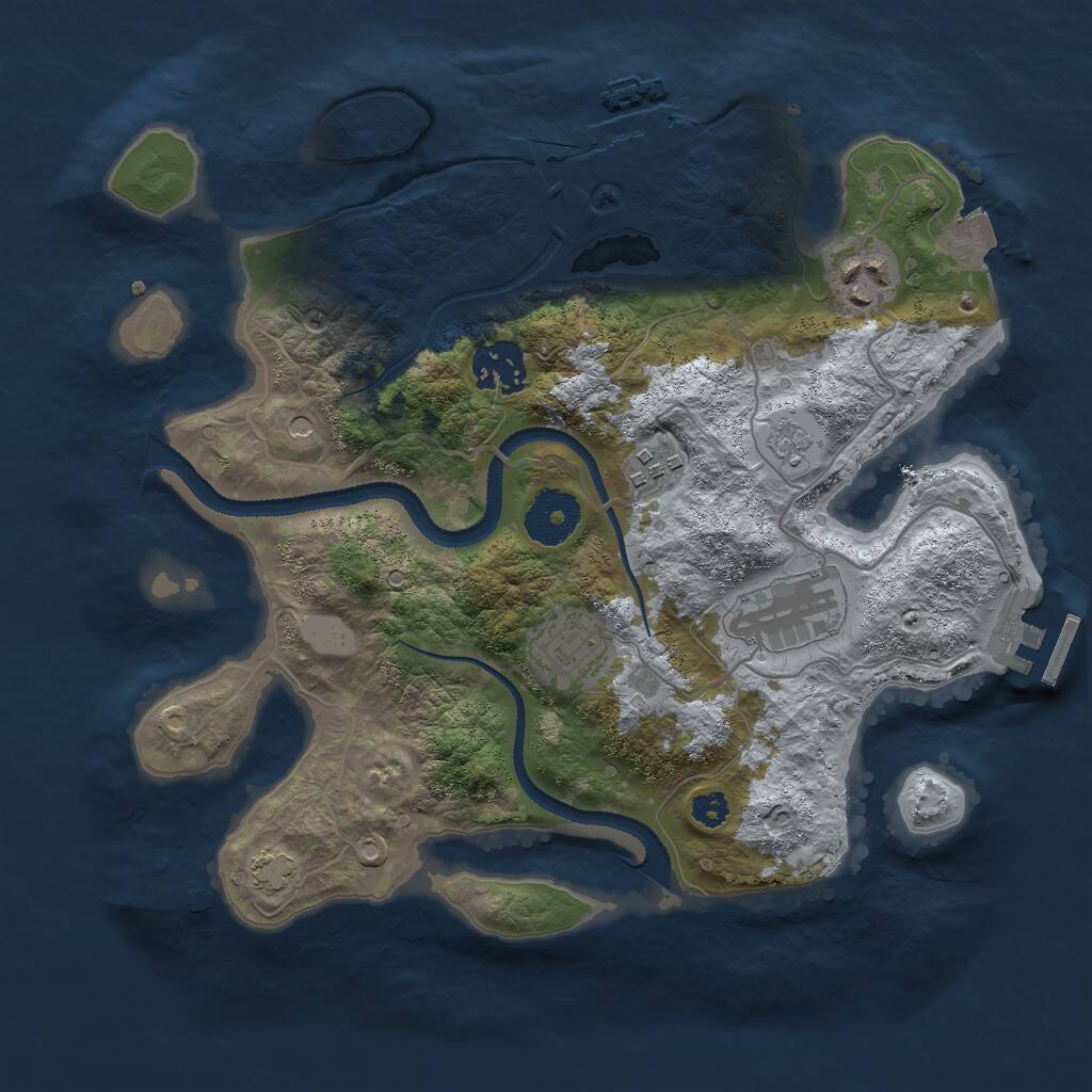 Rust Map: Procedural Map, Size: 3000, Seed: 1538609582, 11 Monuments