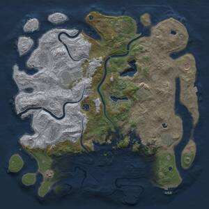 Thumbnail Rust Map: Procedural Map, Size: 4500, Seed: 245375517, 17 Monuments