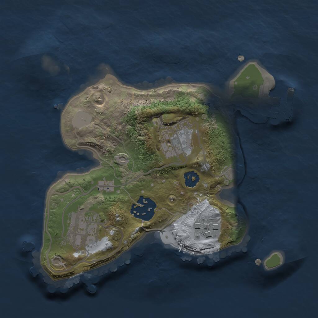 Rust Map: Procedural Map, Size: 2000, Seed: 2147483613, 6 Monuments