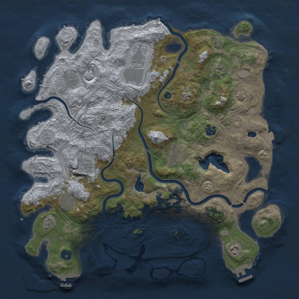Rust Map: Procedural Map, Size: 4250, Seed: 31962454, 15 Monuments