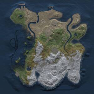 Thumbnail Rust Map: Procedural Map, Size: 3000, Seed: 1872009449, 13 Monuments