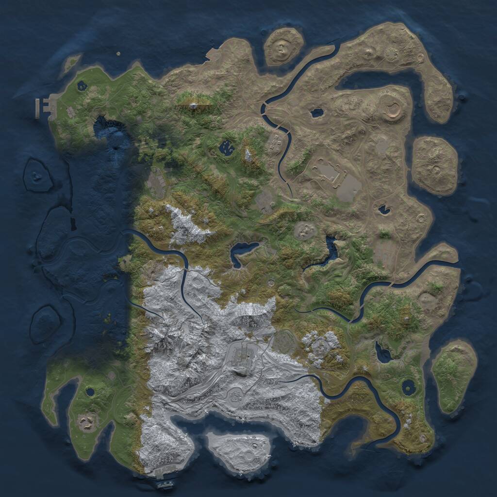 Rust Map: Procedural Map, Size: 5000, Seed: 202634073, 16 Monuments