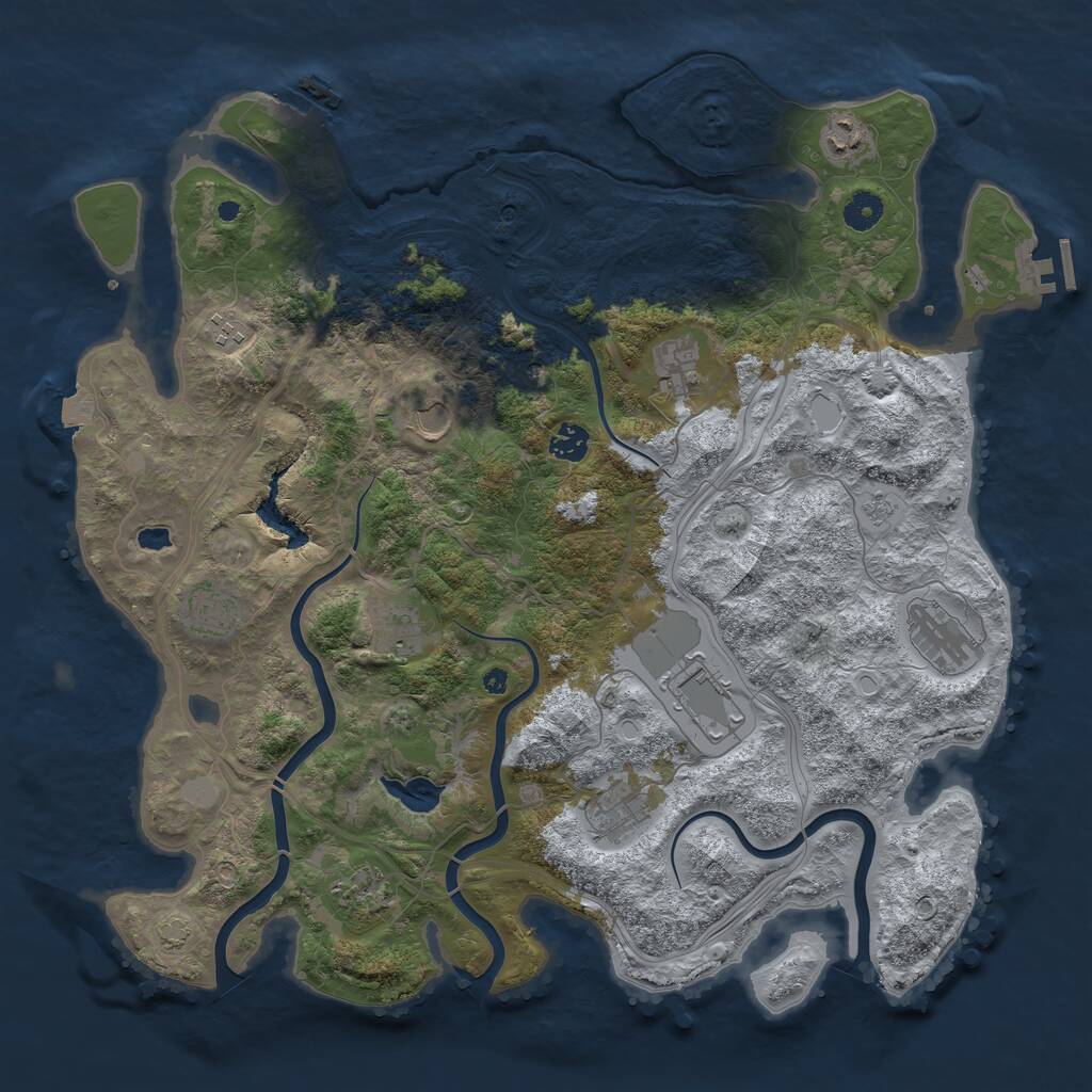 Rust Map: Procedural Map, Size: 4250, Seed: 6082026, 17 Monuments