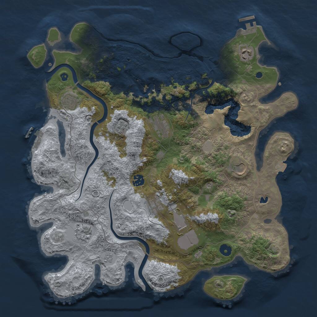 Rust Map: Procedural Map, Size: 4000, Seed: 61548, 15 Monuments