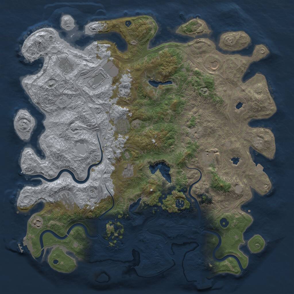 Rust Map: Procedural Map, Size: 4800, Seed: 273911203, 17 Monuments