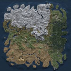 Thumbnail Rust Map: Procedural Map, Size: 5800, Seed: 1812582738, 19 Monuments