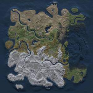 Thumbnail Rust Map: Procedural Map, Size: 4500, Seed: 1516021833, 15 Monuments