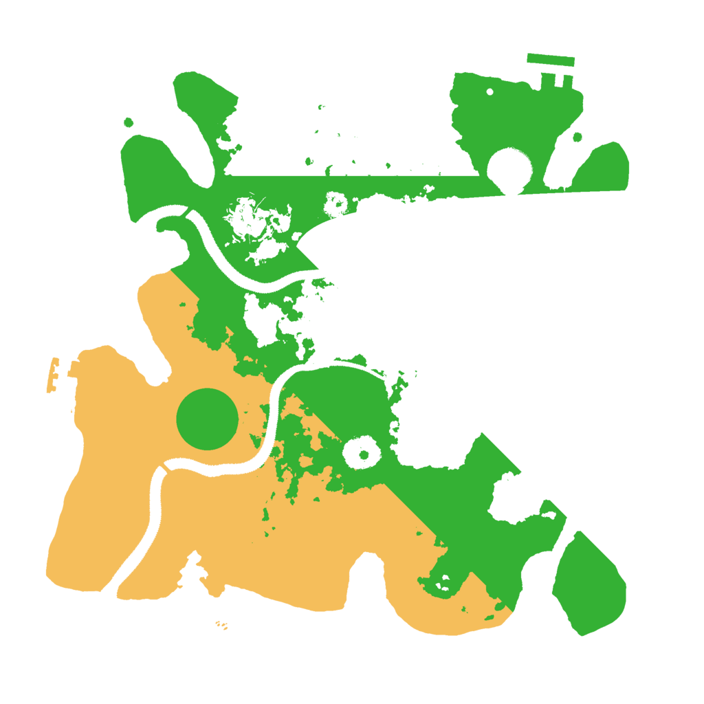 Biome Rust Map: Procedural Map, Size: 3000, Seed: 43210