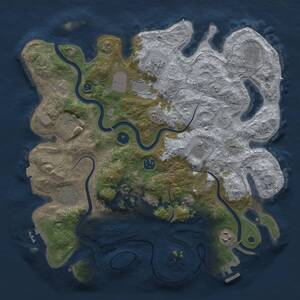 Thumbnail Rust Map: Procedural Map, Size: 3850, Seed: 302045248, 16 Monuments