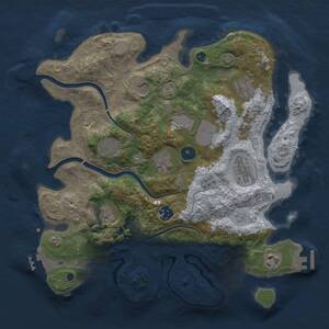 Thumbnail Rust Map: Procedural Map, Size: 3500, Seed: 1765361574, 16 Monuments