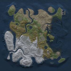 Thumbnail Rust Map: Procedural Map, Size: 3500, Seed: 942133947, 13 Monuments