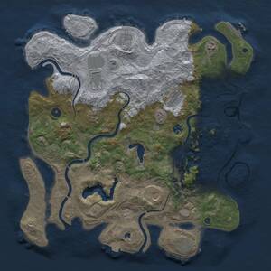 Thumbnail Rust Map: Procedural Map, Size: 4250, Seed: 827764953, 15 Monuments